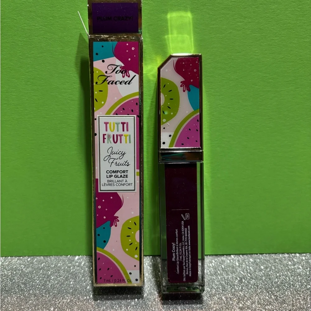 BNIB! Discontinued! HTF! Too Faced Tutti Frutti Lip Glaze - Deep Purple